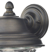 Load image into Gallery viewer, Aldgate Wall Light Outdoor Black Gold IP44