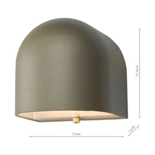 Load image into Gallery viewer, Egham Outdoor Wall Light Silver LED IP44