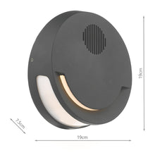 Load image into Gallery viewer, Euba Outdoor LED Wall Light with Speaker IP44