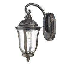 Load image into Gallery viewer, Johnson Outdoor Wall Light Black/Gold Glass IP44