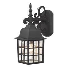 Load image into Gallery viewer, Norfolk Outdoor Wall Light Black With Glass Panels IP43