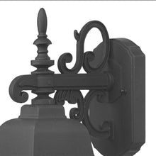 Load image into Gallery viewer, Norfolk Outdoor Wall Light Black With Glass Panels IP43