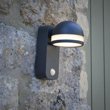 Load image into Gallery viewer, Tien Outdoor Wall Light Adjustable Head Anthracite Sensor IP65 LED