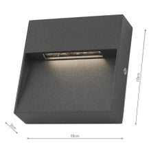 Load image into Gallery viewer, Yukon Outdoor Wall Light Square Eyelid Anthracite IP65 LED