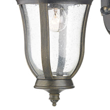 Load image into Gallery viewer, Johnson Outdoor Wall Light Black/Gold Glass IP44
